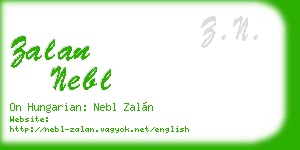 zalan nebl business card