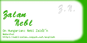 zalan nebl business card